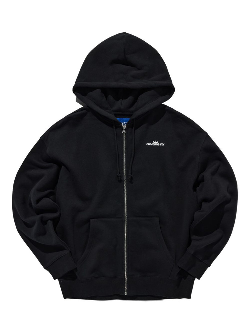 crown-logo zip-up hoodie 1