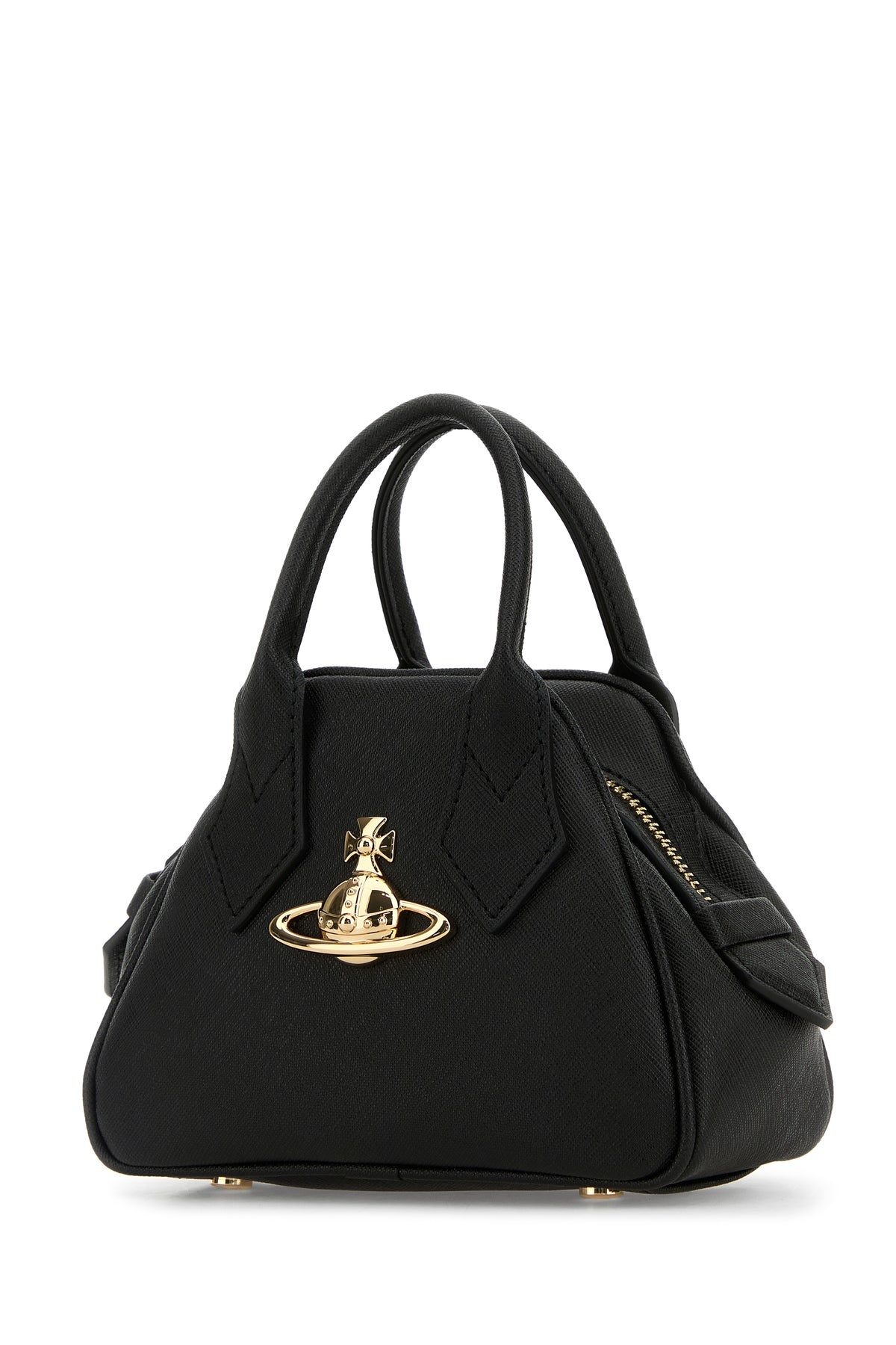 Black synthetic leather mini Yasmine handbag - 2