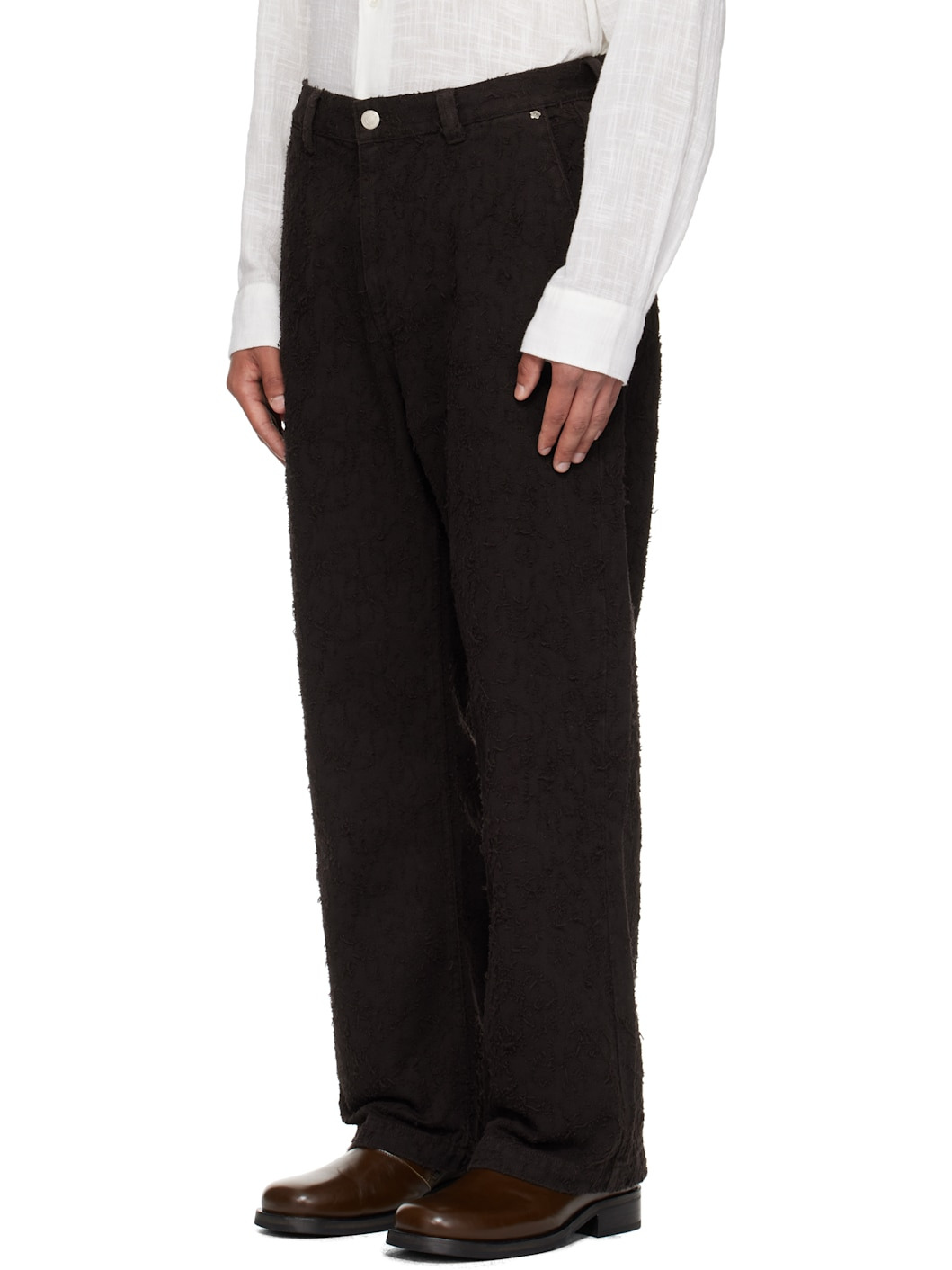 Brown Punch Out Jeans - 4