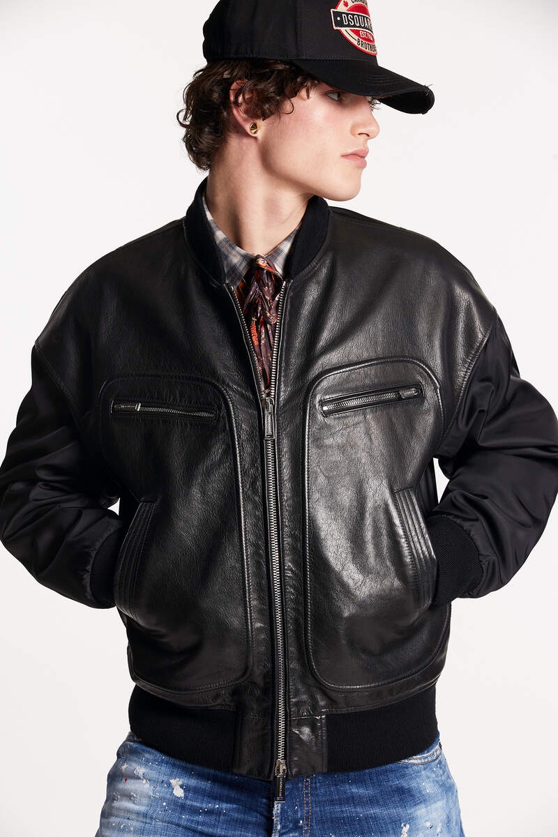 WESTERN AVIATOR LEATHER JACKET - 3