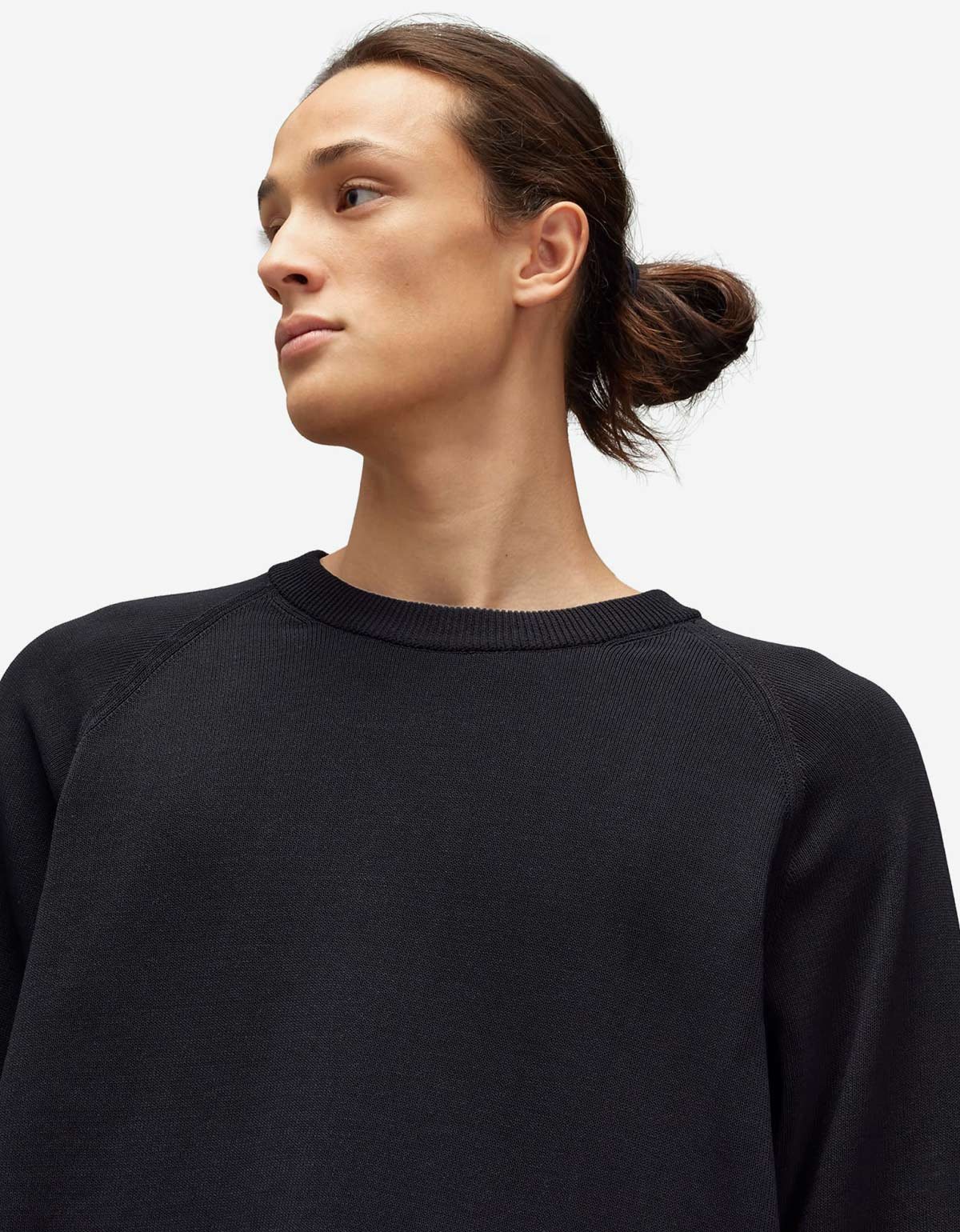 Y-3 Black Frayed Logo Sweater - 6