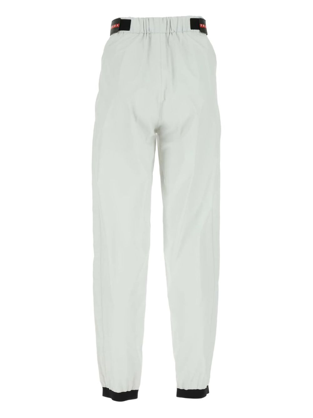 elastic-waistband straight-leg trousers - 2