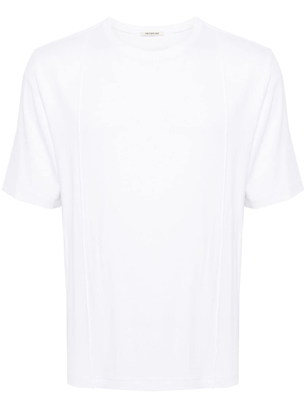 pleat-detail cotton T-shirt - 1