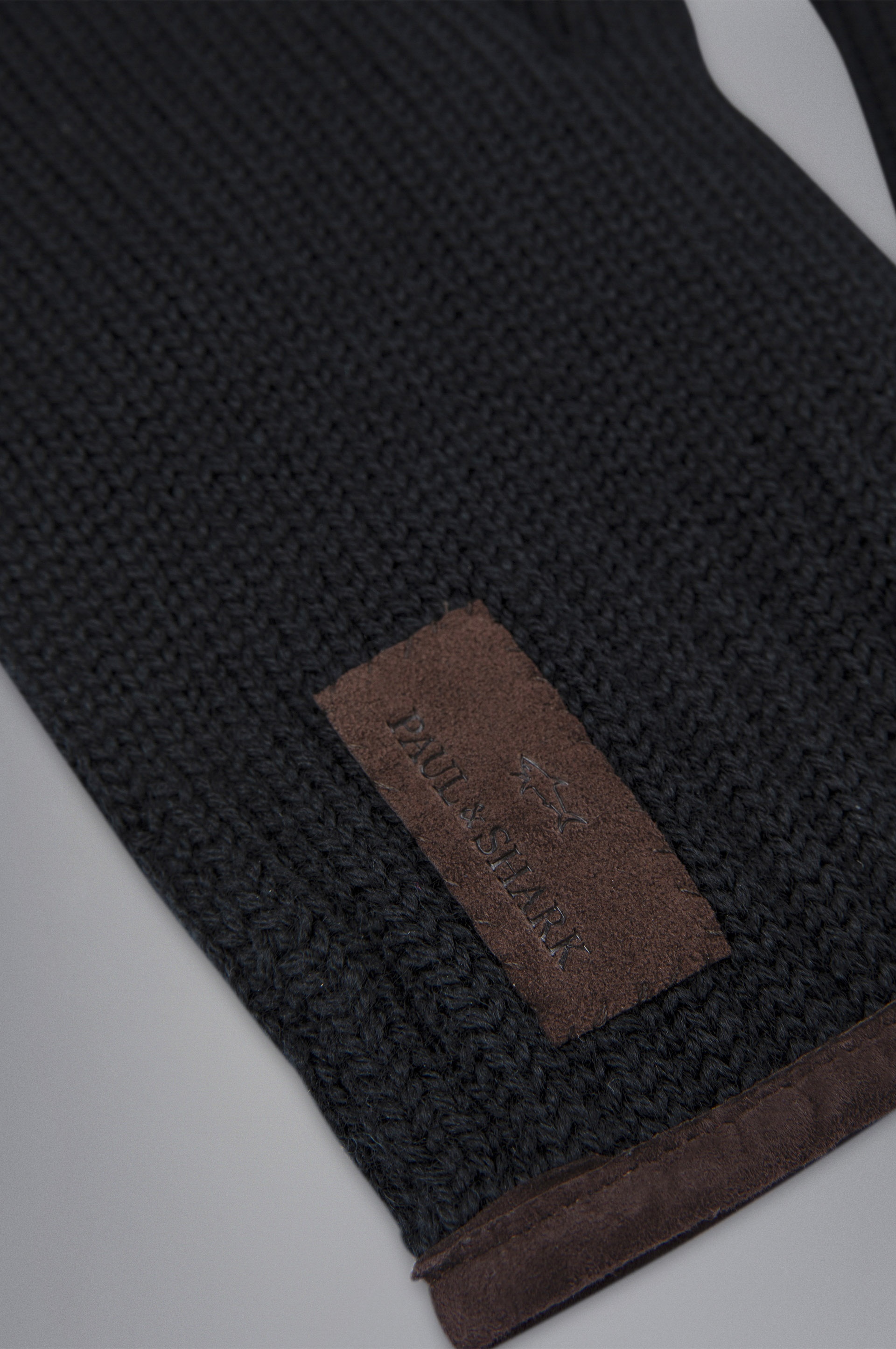 LOGO SUEDE-TRIMMED WOOL GLOVES - 2