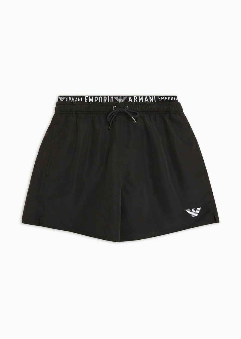 ASV recycled-fabric swim shorts with logoband 1