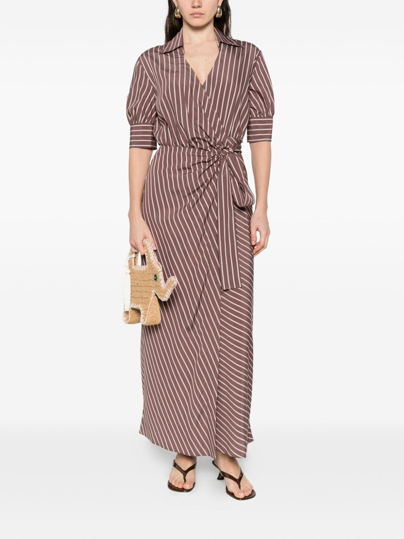 PINKO striped maxi shirt dress outlook