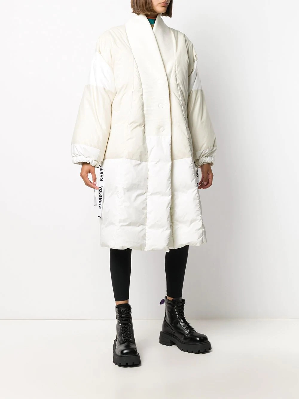 long-sleeve padded coat - 3