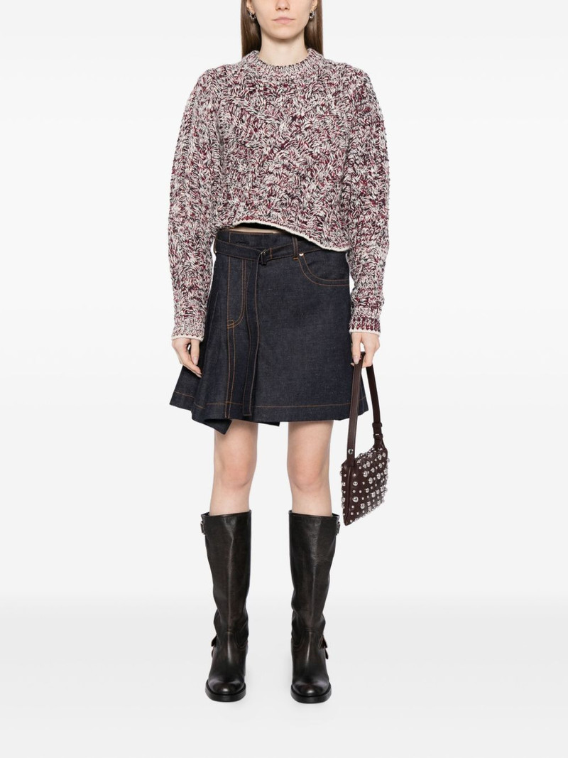 sacai denim A-line skirt outlook
