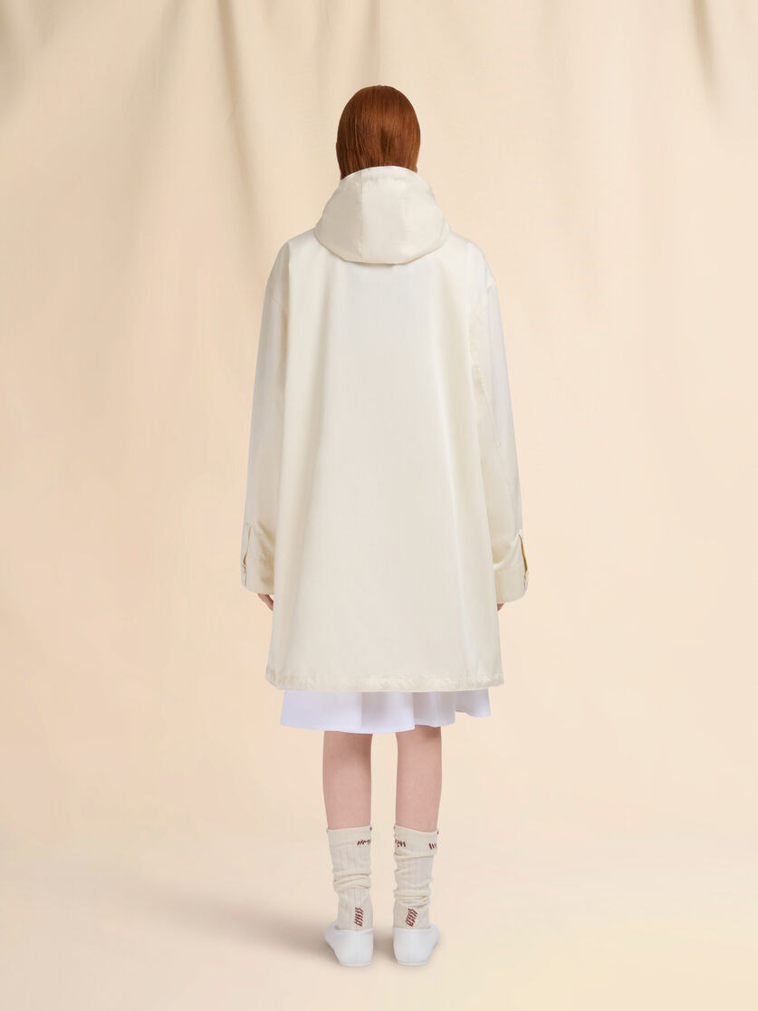 CREAM TAFFETA PARKA - 3