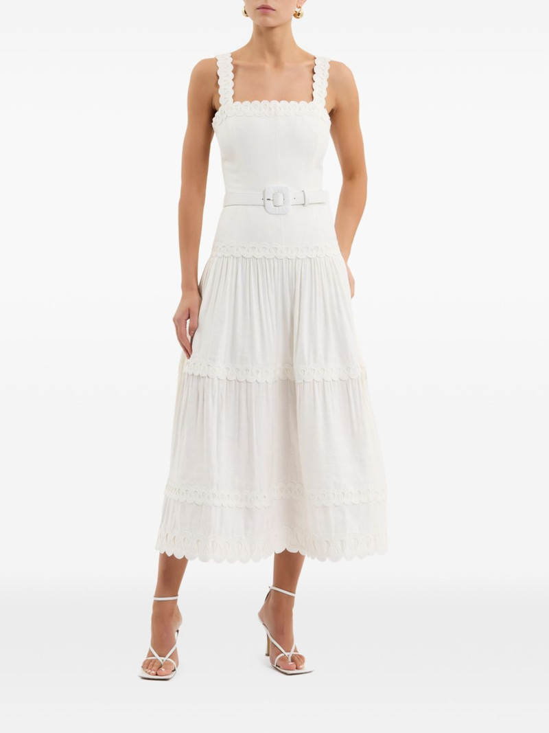 REBECCA VALLANCE Kahlia scalloped midi dress outlook