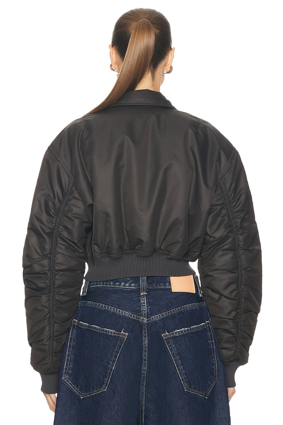 Shiny Nylon Bomber Jacket - 4