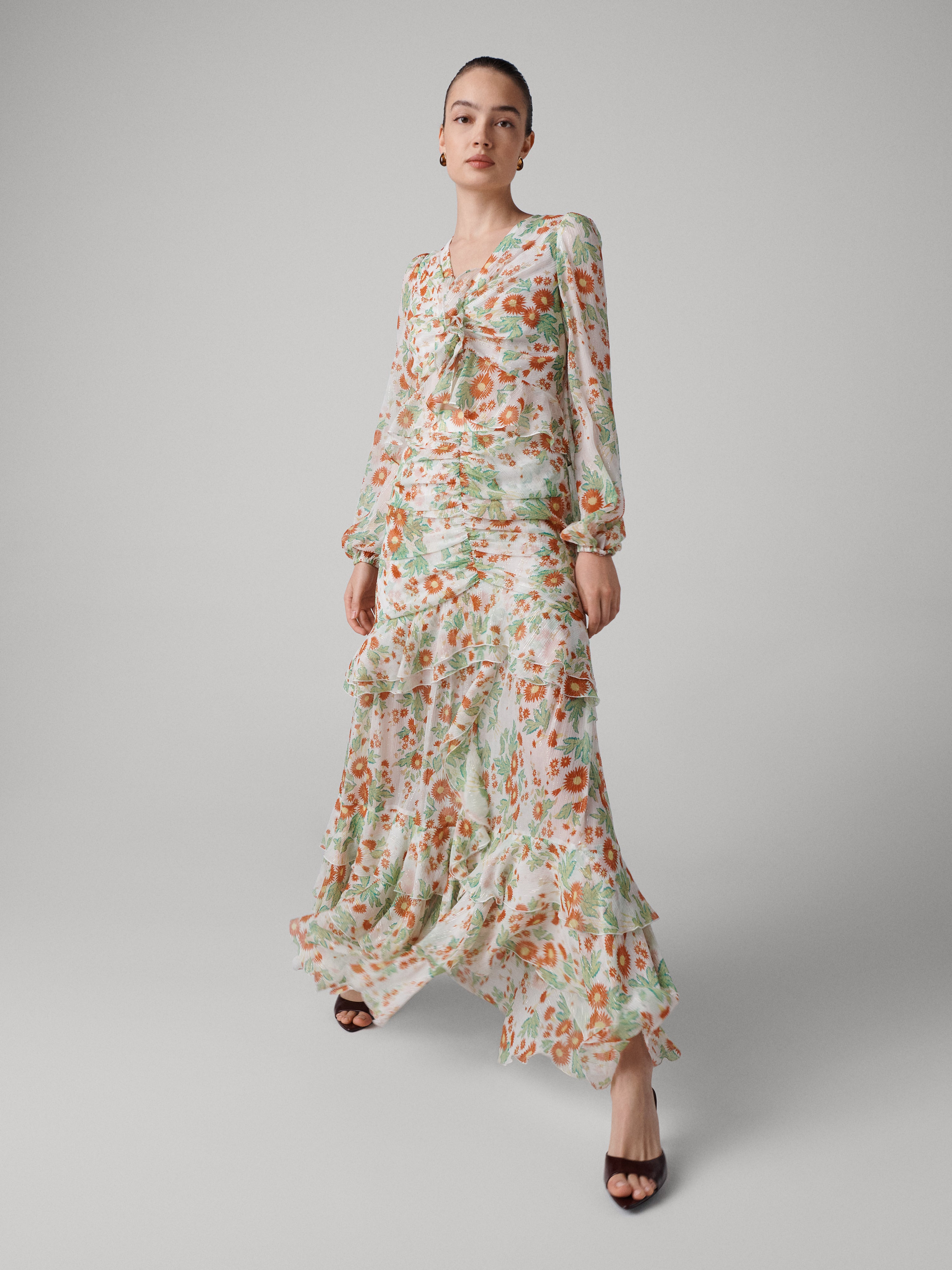 Thea Silk Chiffon Skirt - 4
