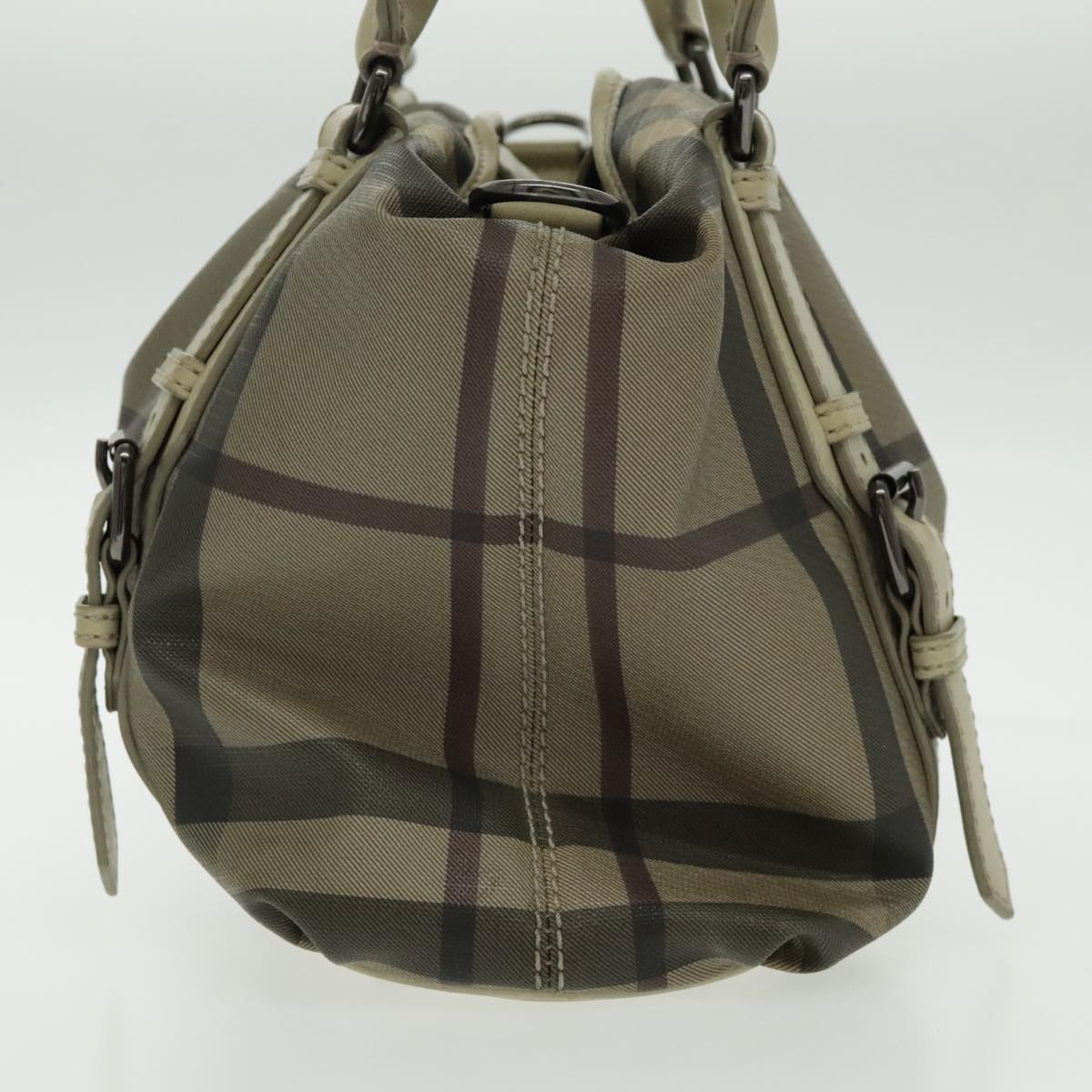 Burberry Nova Check Hand Bag Pvc Beige - 3