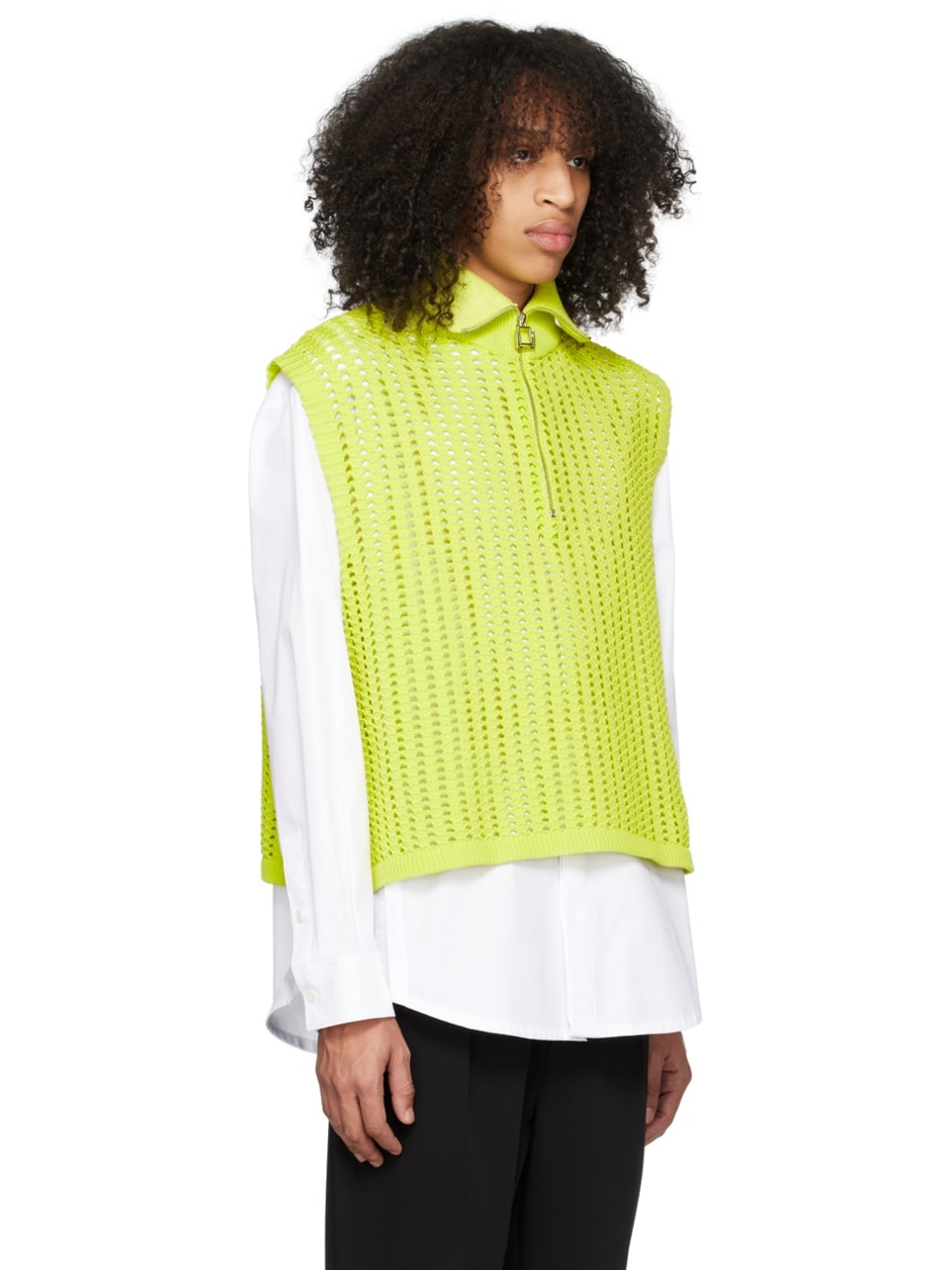 Yellow Half-Zip Vest - 2