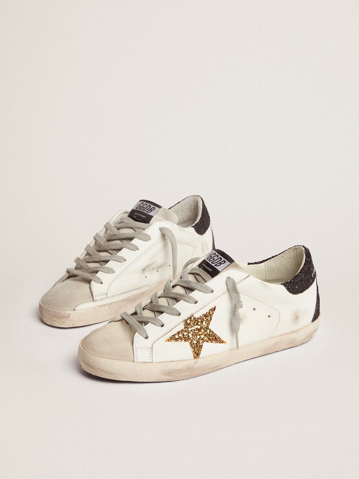 Golden  Sneaker Superstar スーパースター Golden Goose Women's Super-Star sneakers with gold sparkle