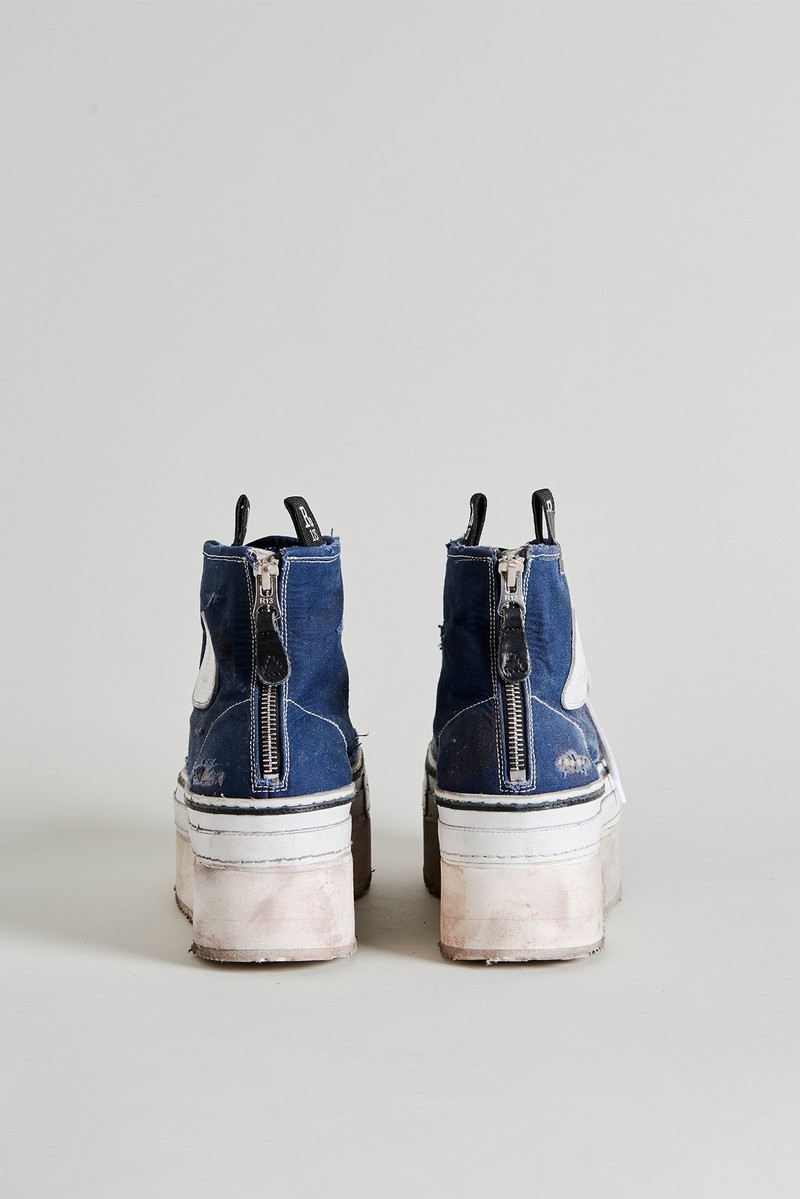 R13 Platform High Top Sneakers - Navy | R13 Denim outlook