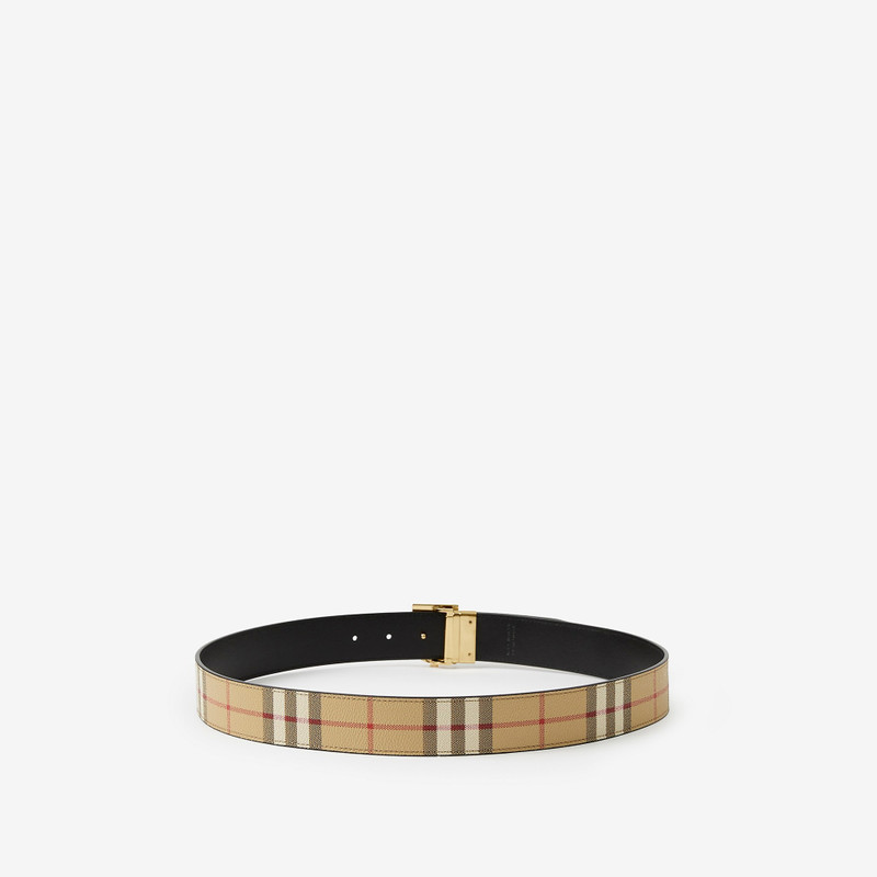 Burberry Check and Leather Reversible TB Belt outlook