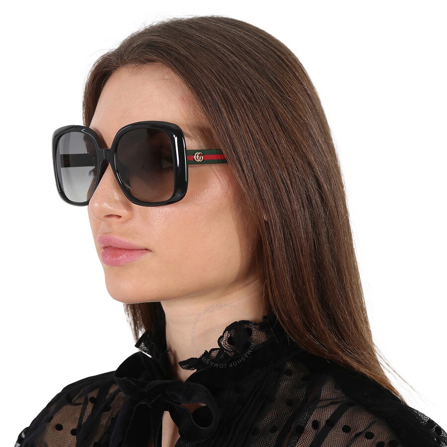 Gucci Grey Square Ladies Sunglasses GG0714SA 001 56 - 2