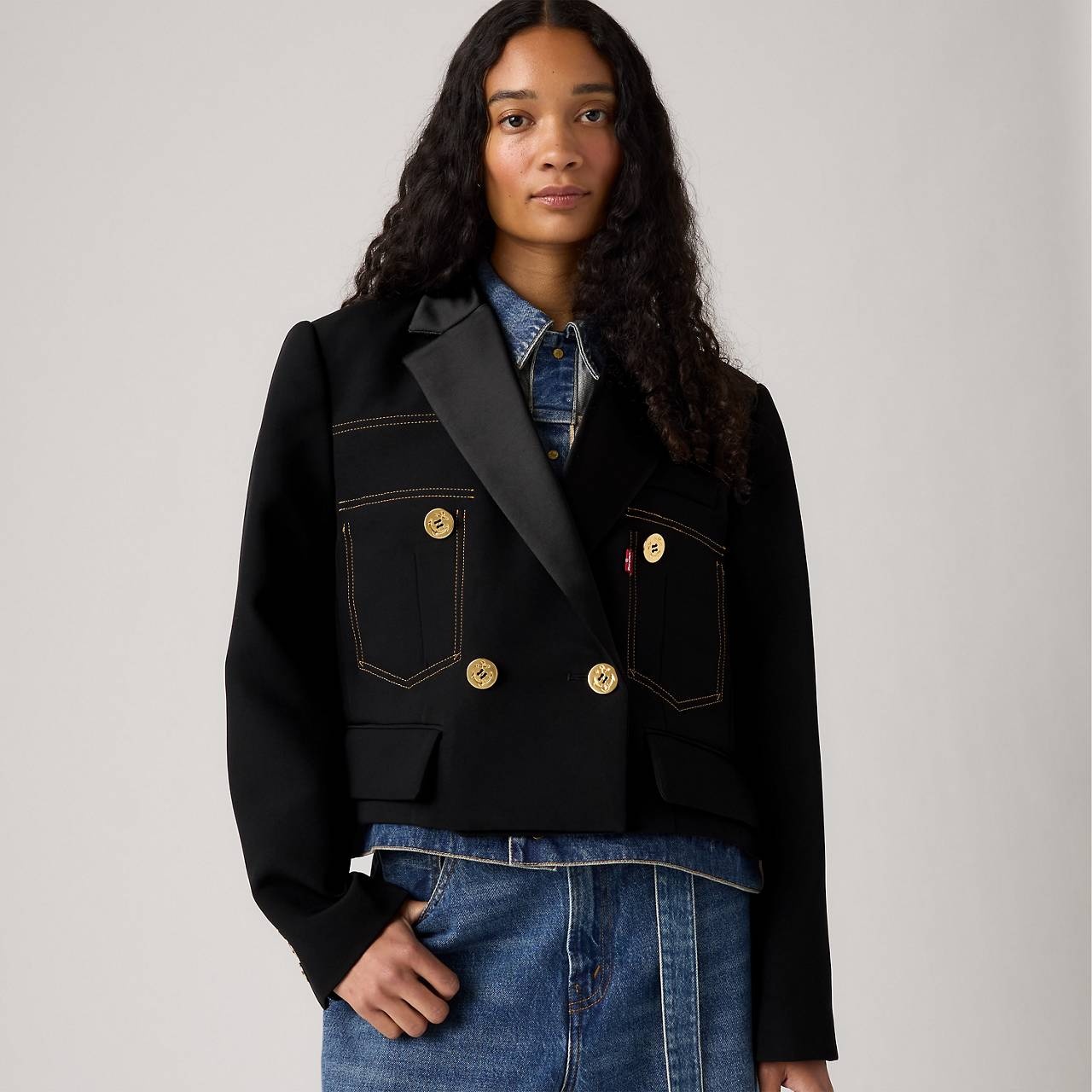 LEVI’S® X SACAI WOMEN’S DENIM X METELASSE TWILL JACKET - 3
