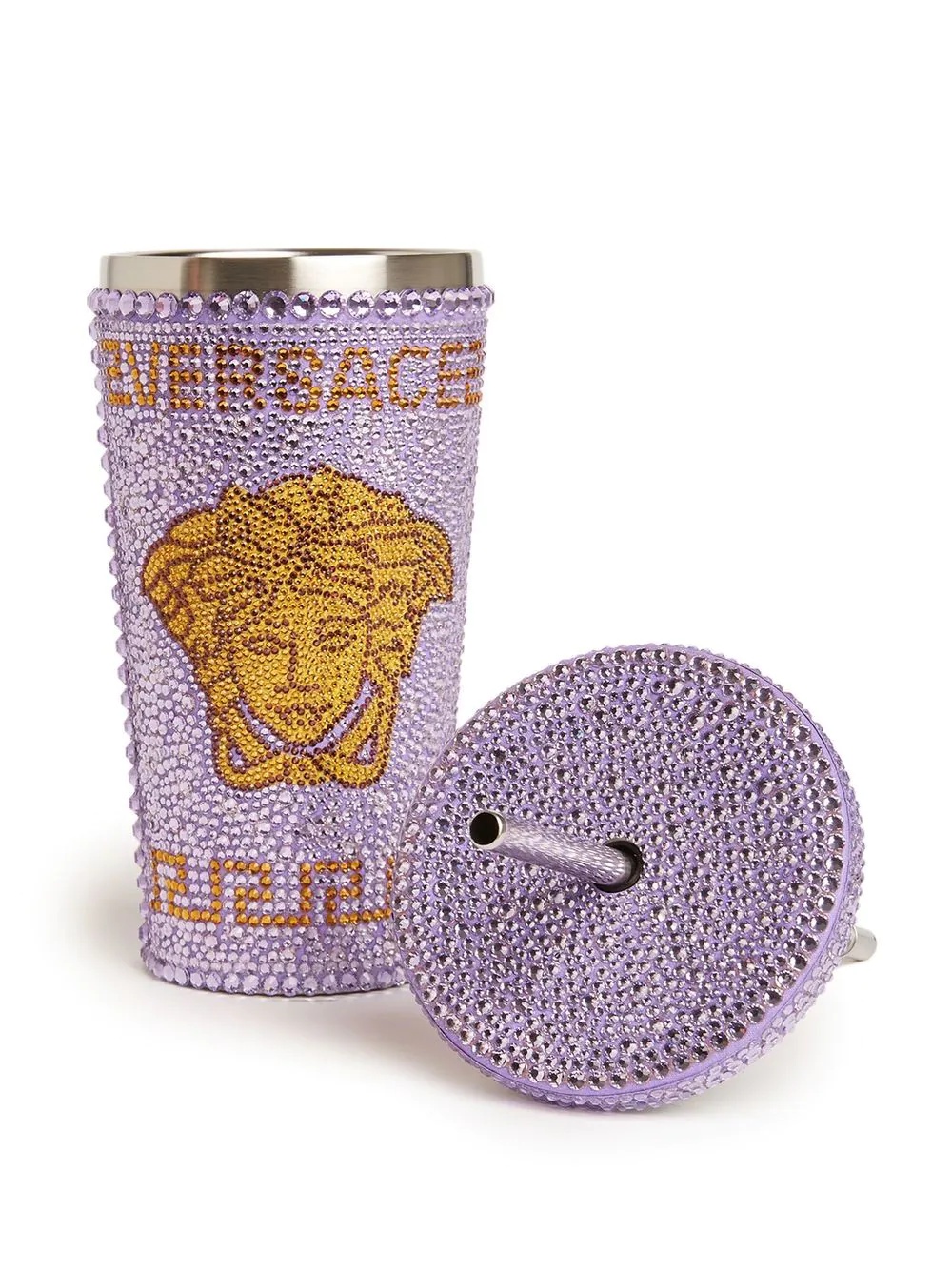 Medusa crystal-embellished travel cup - 4