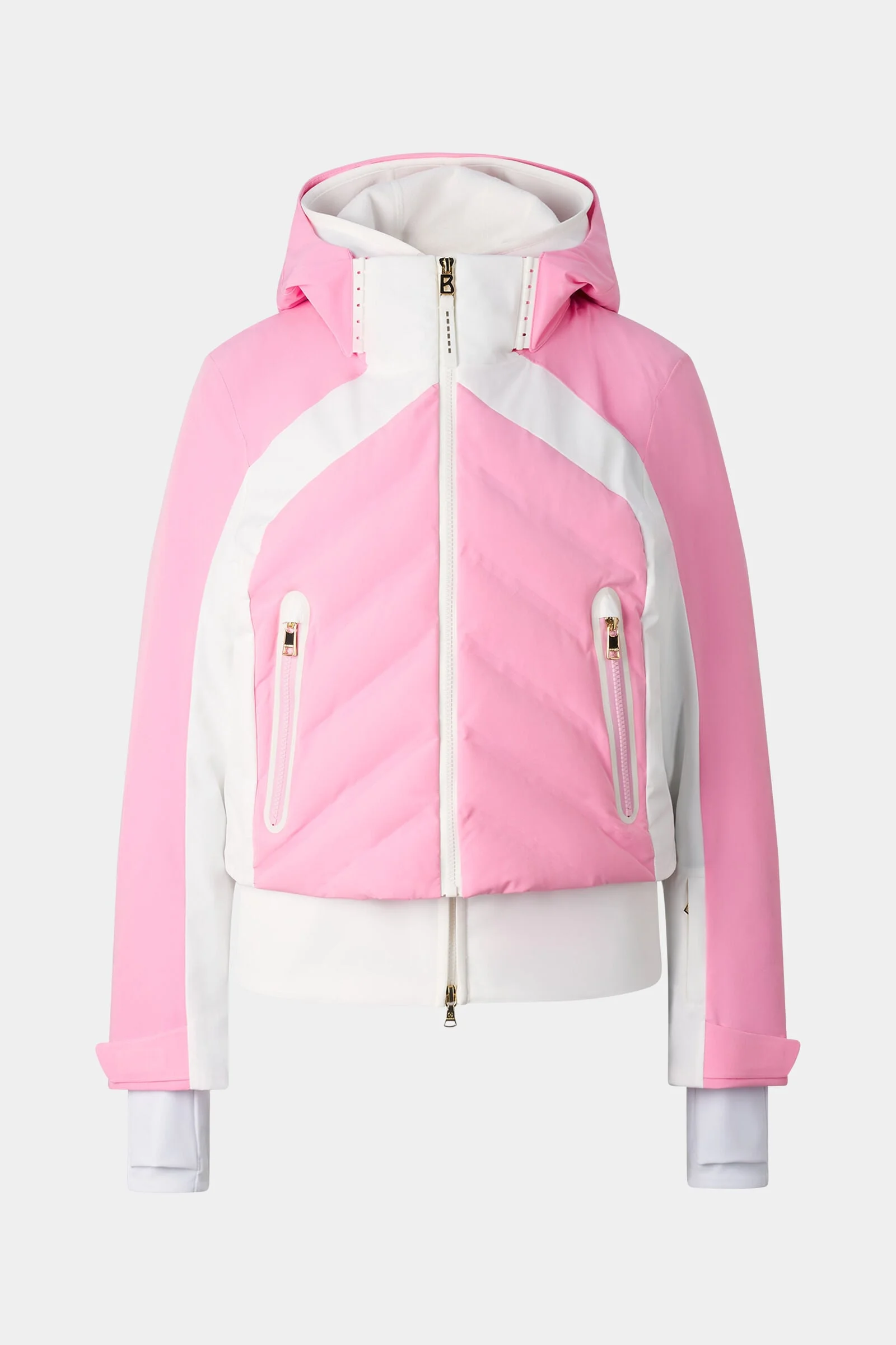 Sara Ski Jacket in Pink/White - 1