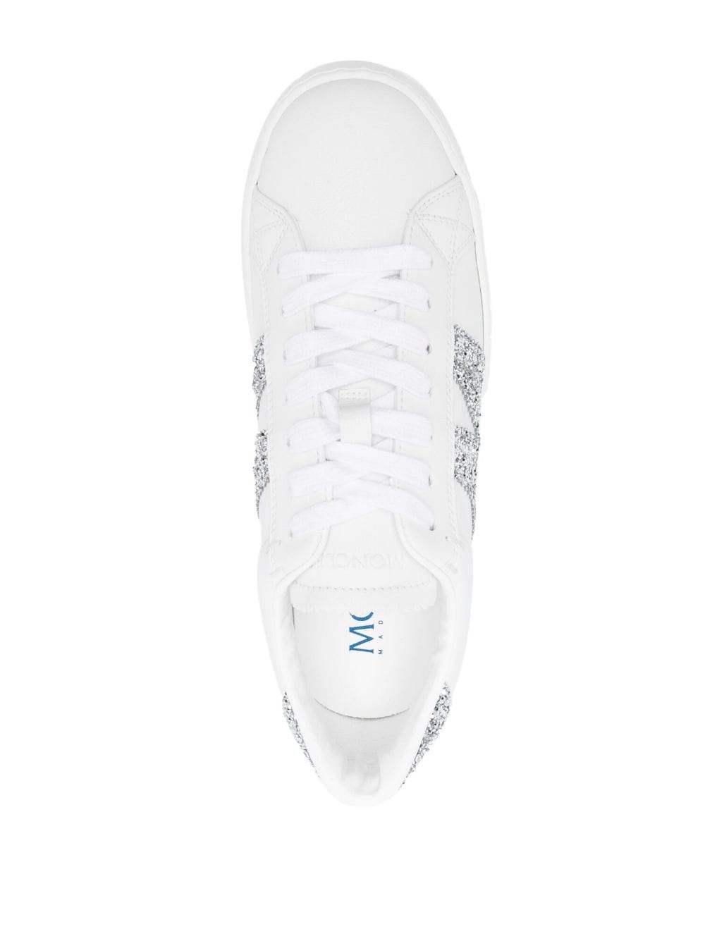 Monaco glitter-embellished sneakers - 4