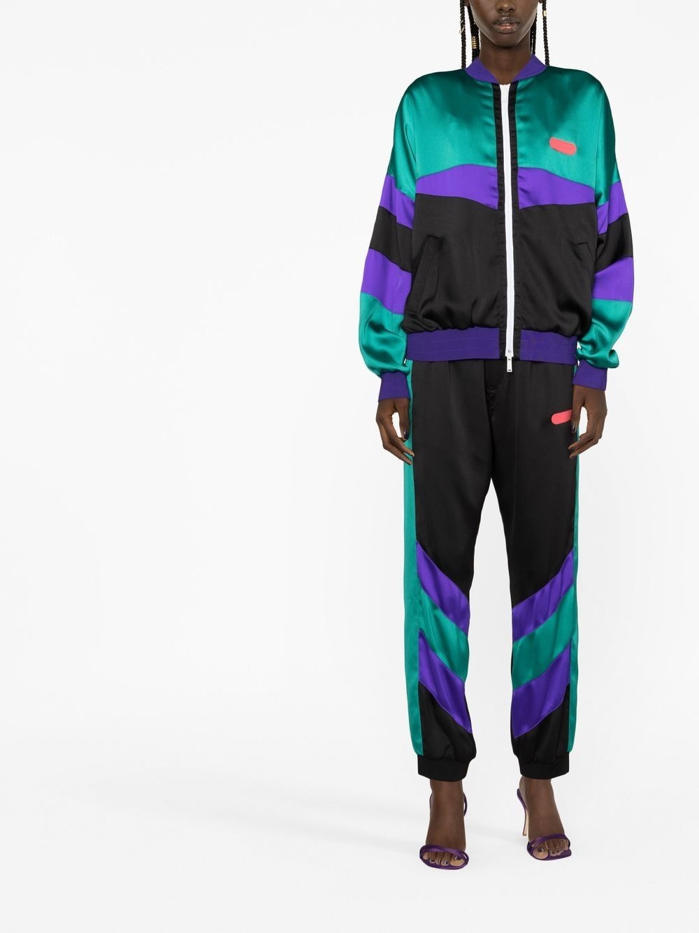colour-block bomber jacket - 2