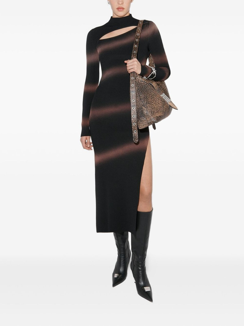 MISBHV striped cut-out knitted dress outlook