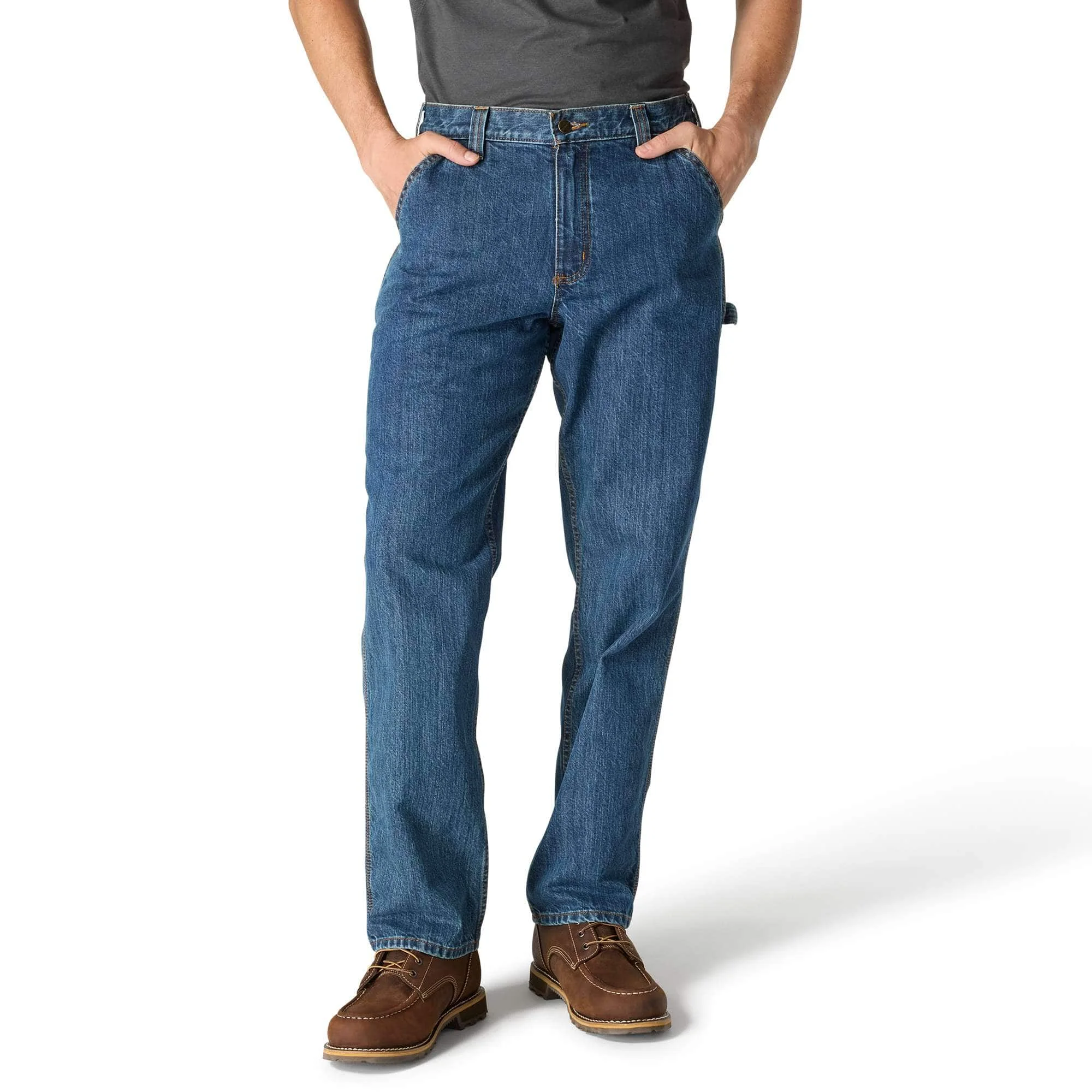 Loose Straight Denim Dungaree - 1