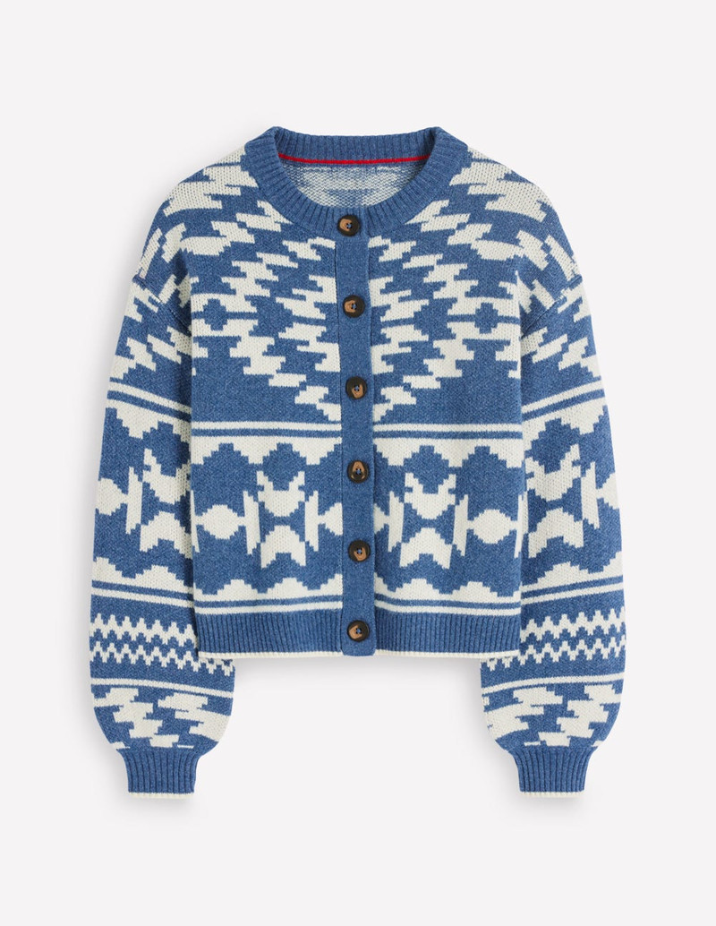 Abi Jacquard Cardigan-Denim Blue Aztec 8