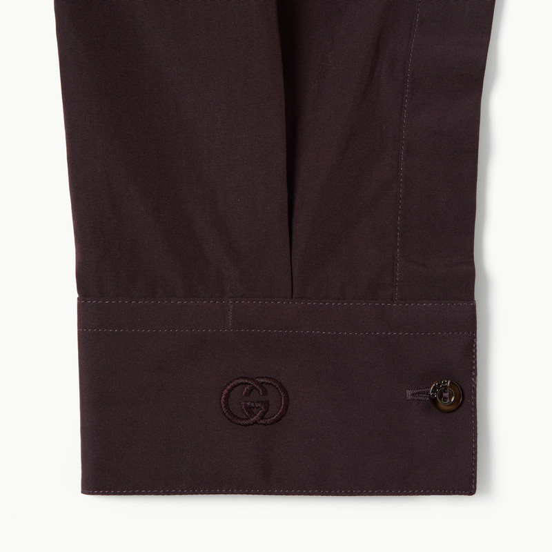 Piece dyed poplin shirt with embroidery 6
