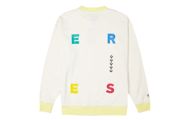 Converse Sports Contrast Letter Print Crew Neck Sweatshirt 'White' 10022414-A02 - 2
