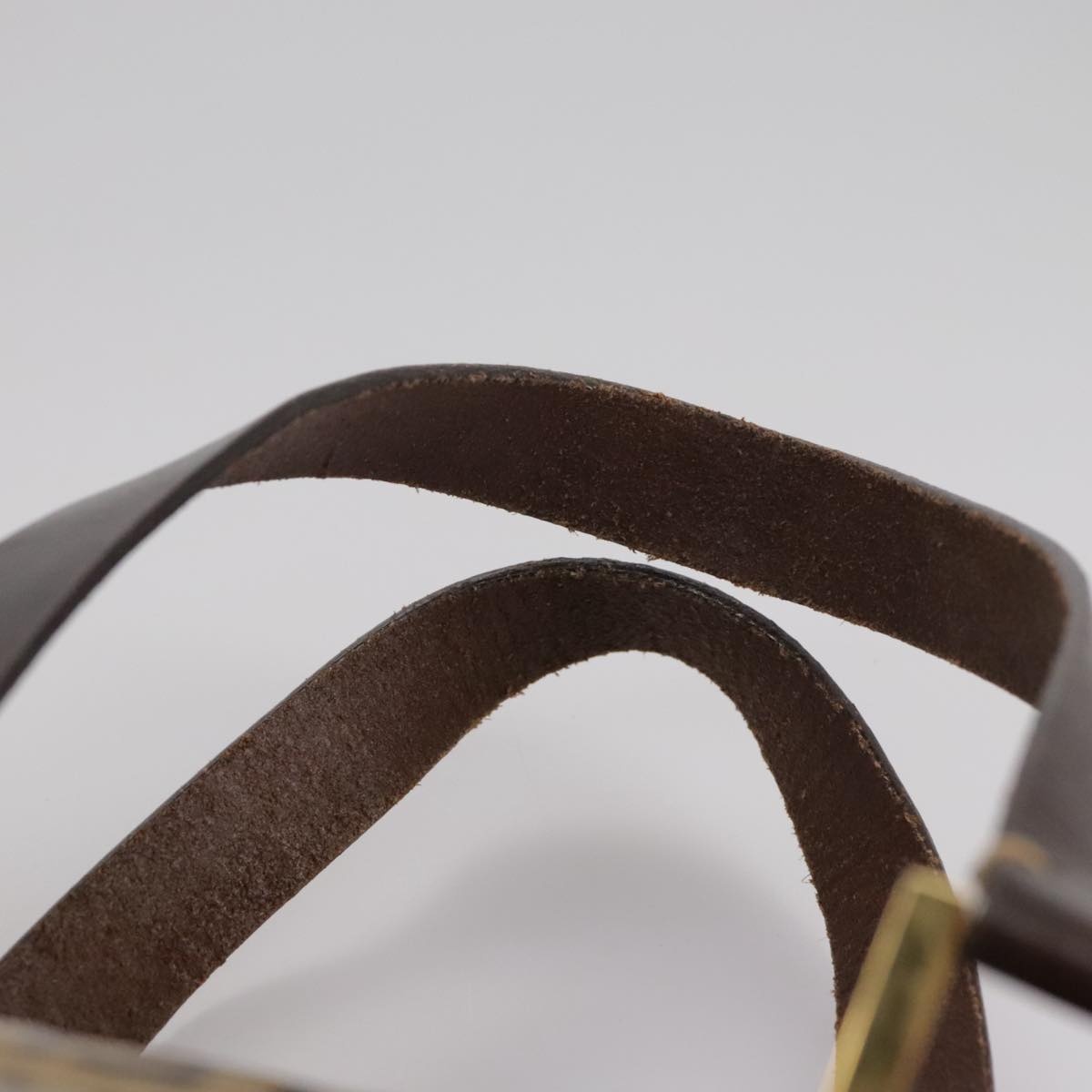 FENDI Zucchino Canvas Hand Bag Brown Gold - 8