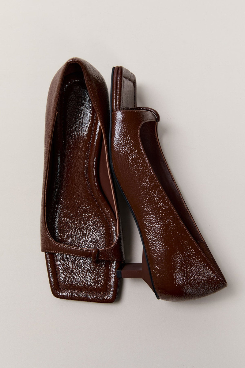 90s Square Toe Heel - Patent Liqueur 4