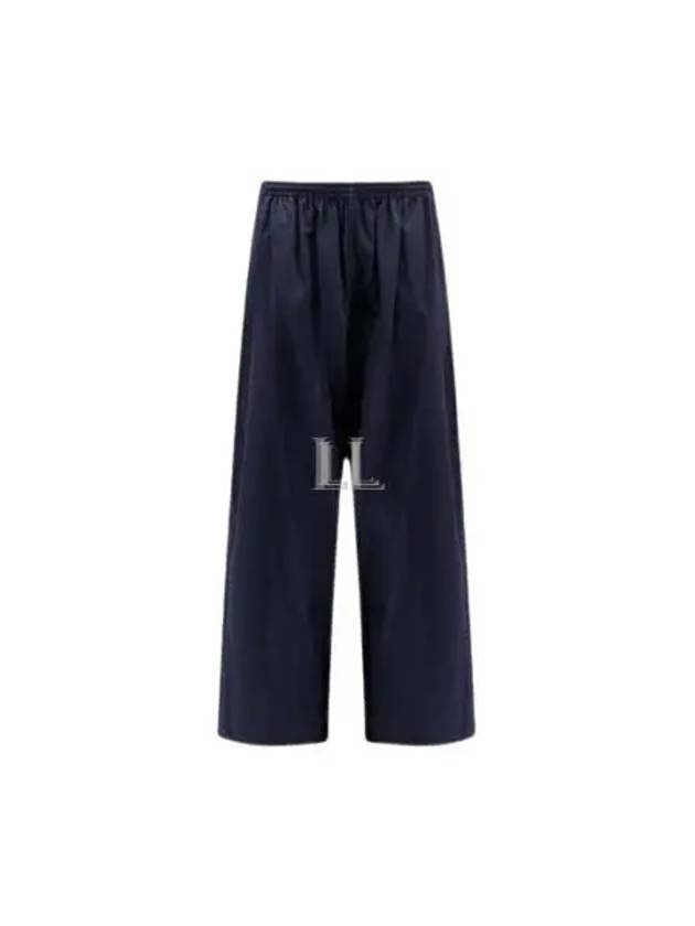 Cotton Straight Pants Blue - 2