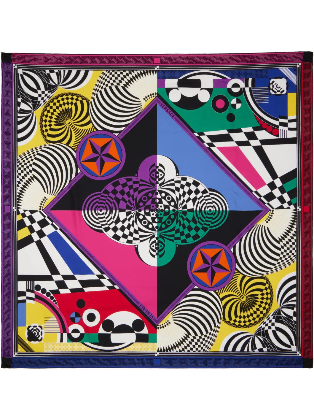 Multicolor Printed Silk Twill Scarf - 1