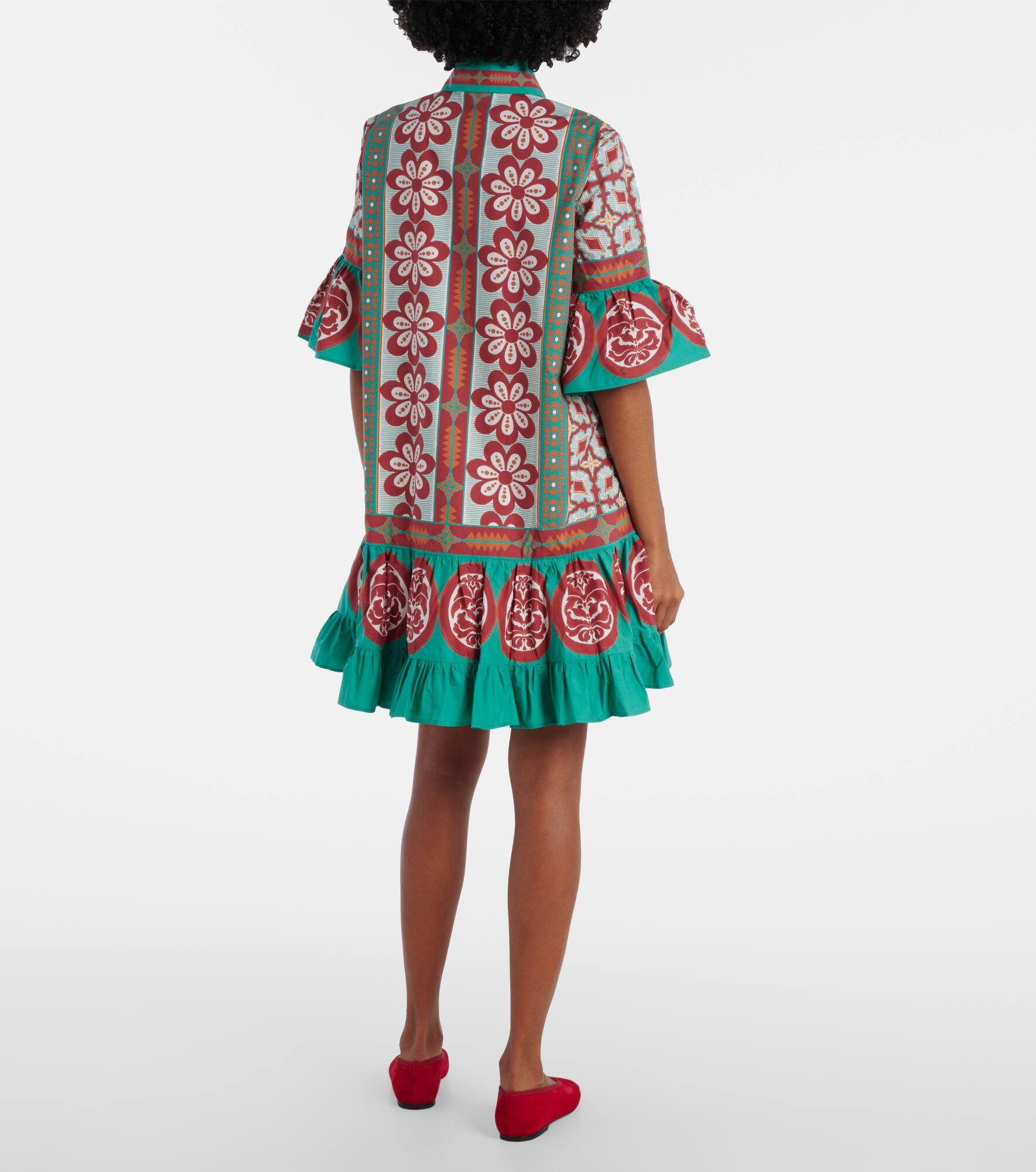 Choux printed cotton poplin shirt dress - 3