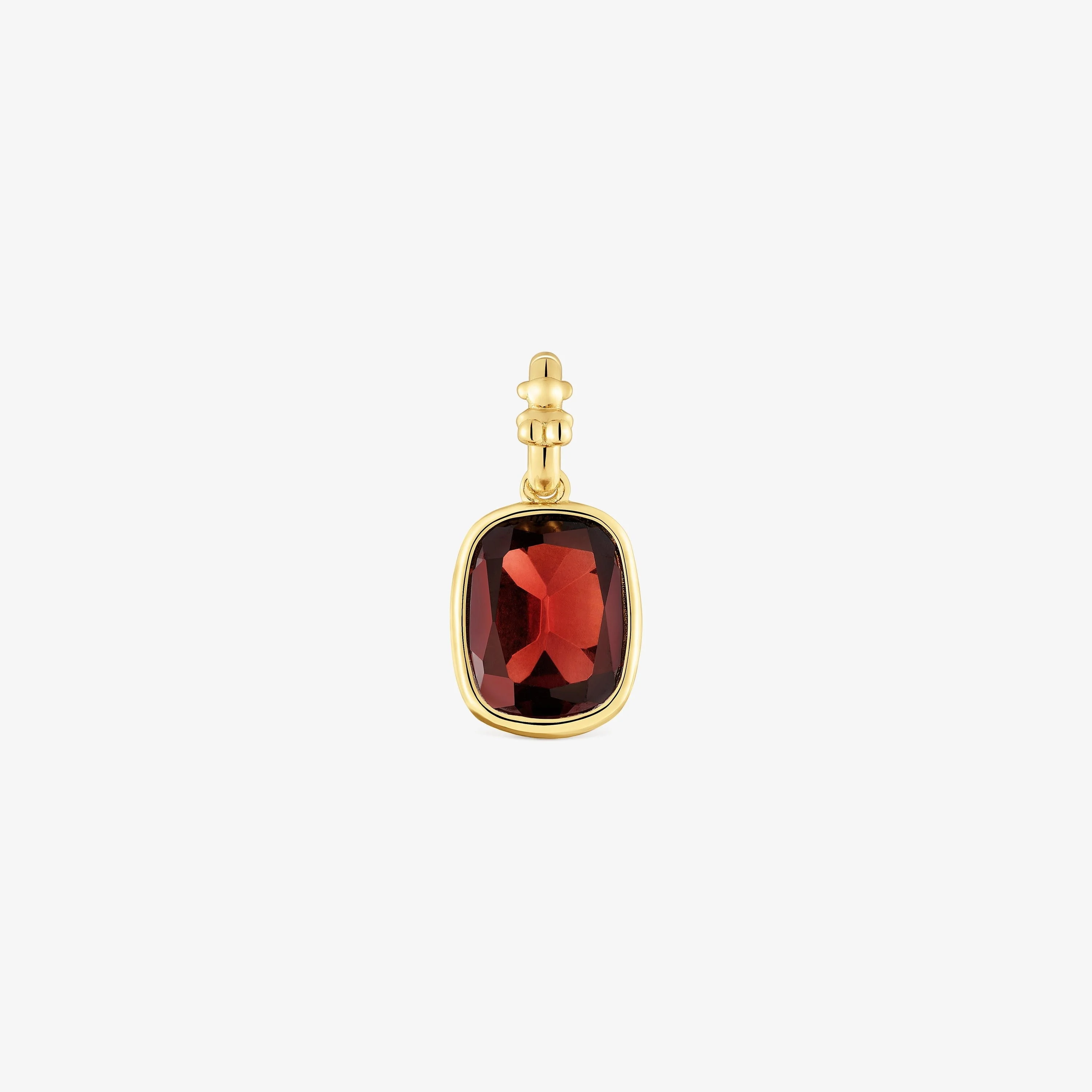 Small 18K gold vermeil Pendant with garnet Medallions - 1