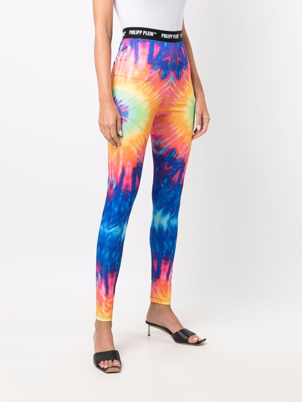 tie-dye logo leggings - 3