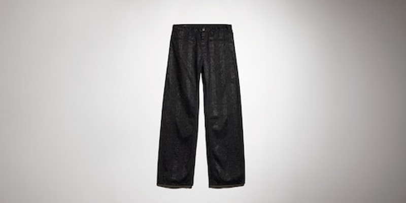 Printed cotton denim pants 1