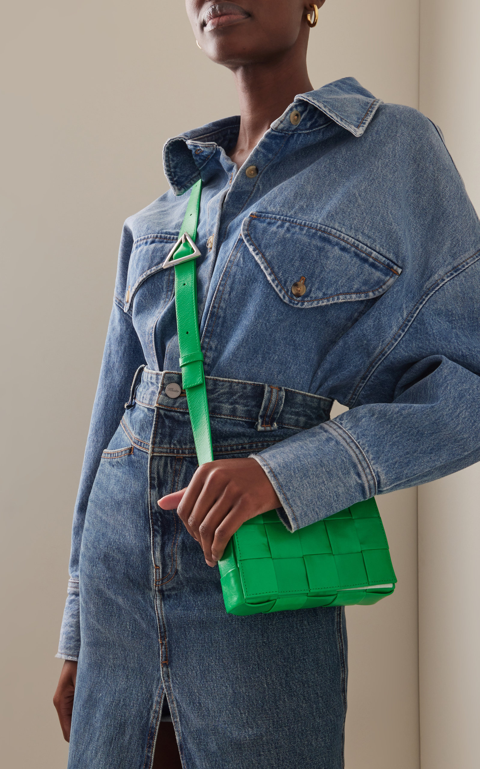 Mini Cassette Leather Bag green - 2