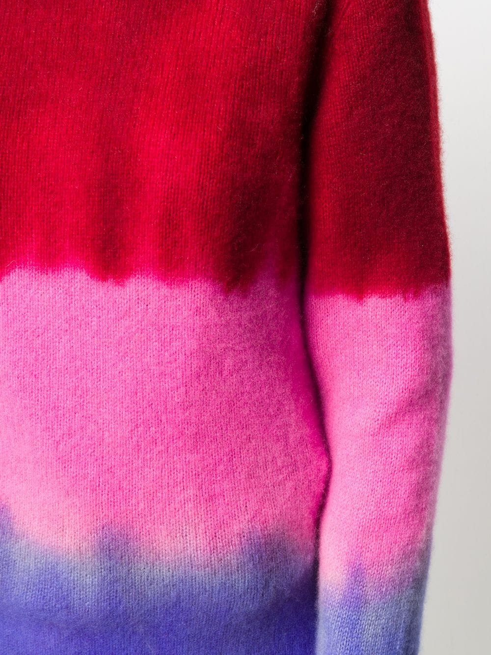 cashmere tie-dye colour block jumper - 5