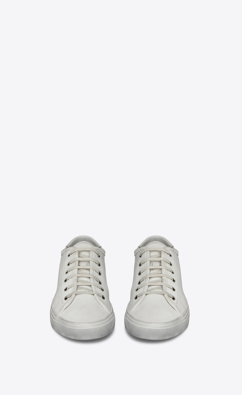 SAINT LAURENT malibu sneakers in canvas and leather outlook