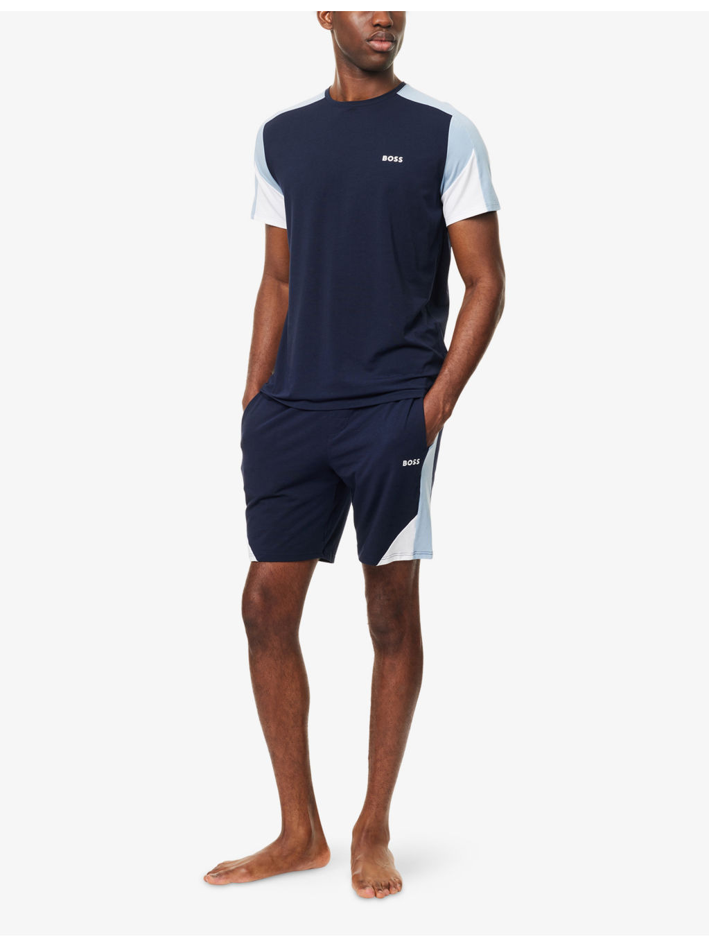 Balance Cololur-Block Cotton-Jersey Pyjama Shorts - 2
