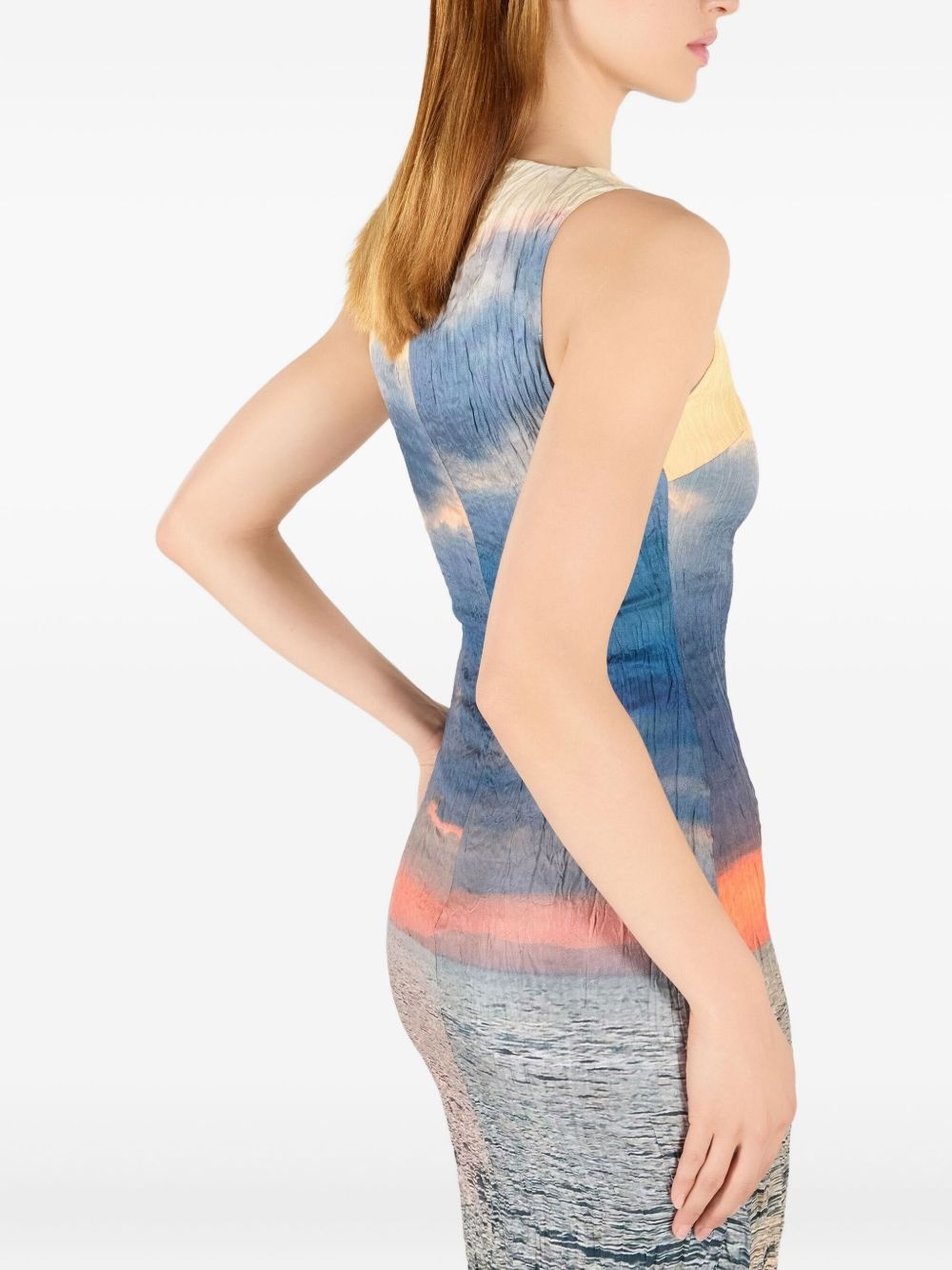 photograph-print maxi dress - 6