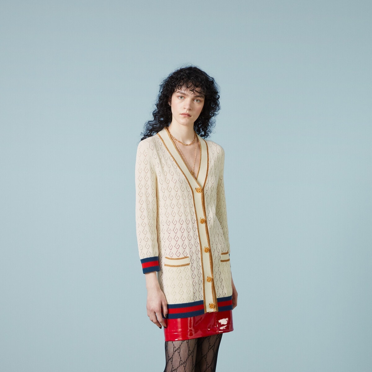 Cotton cardigan with Web - 5