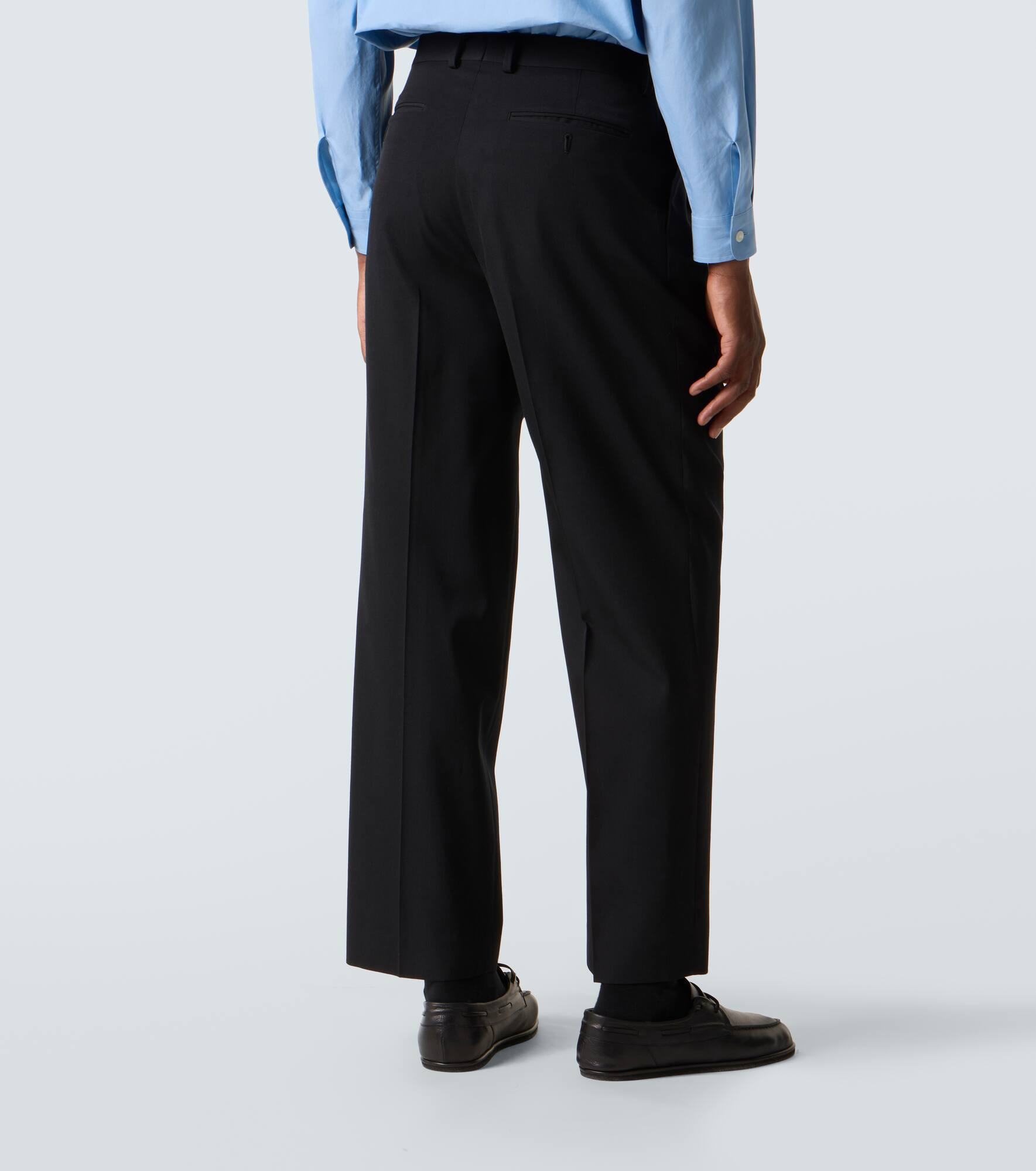 Wool gabardine suit pants - 4