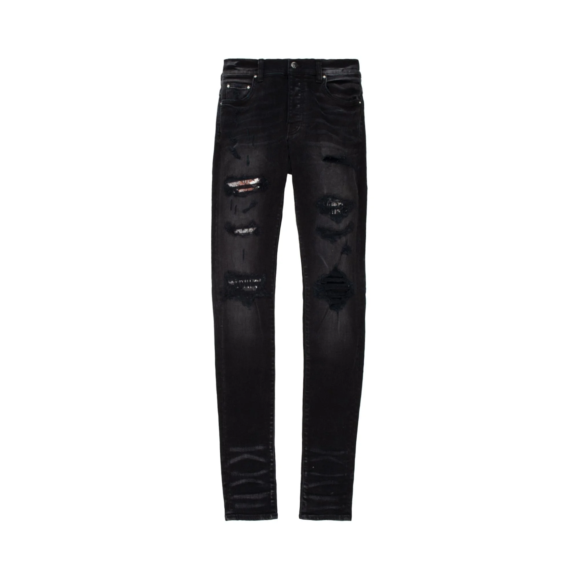 Amiri Hibiscus Artpatch Jean 'Aged Black' - 1