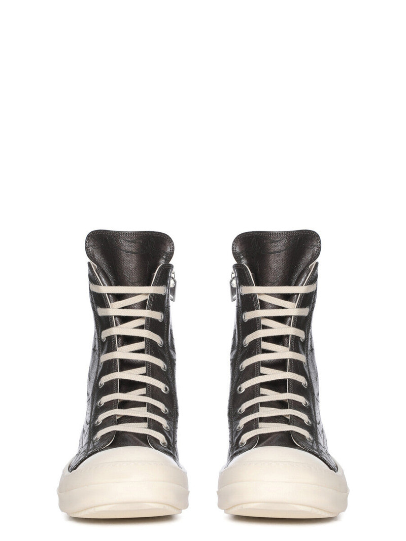 metallic-effect lace-up sneakers 2