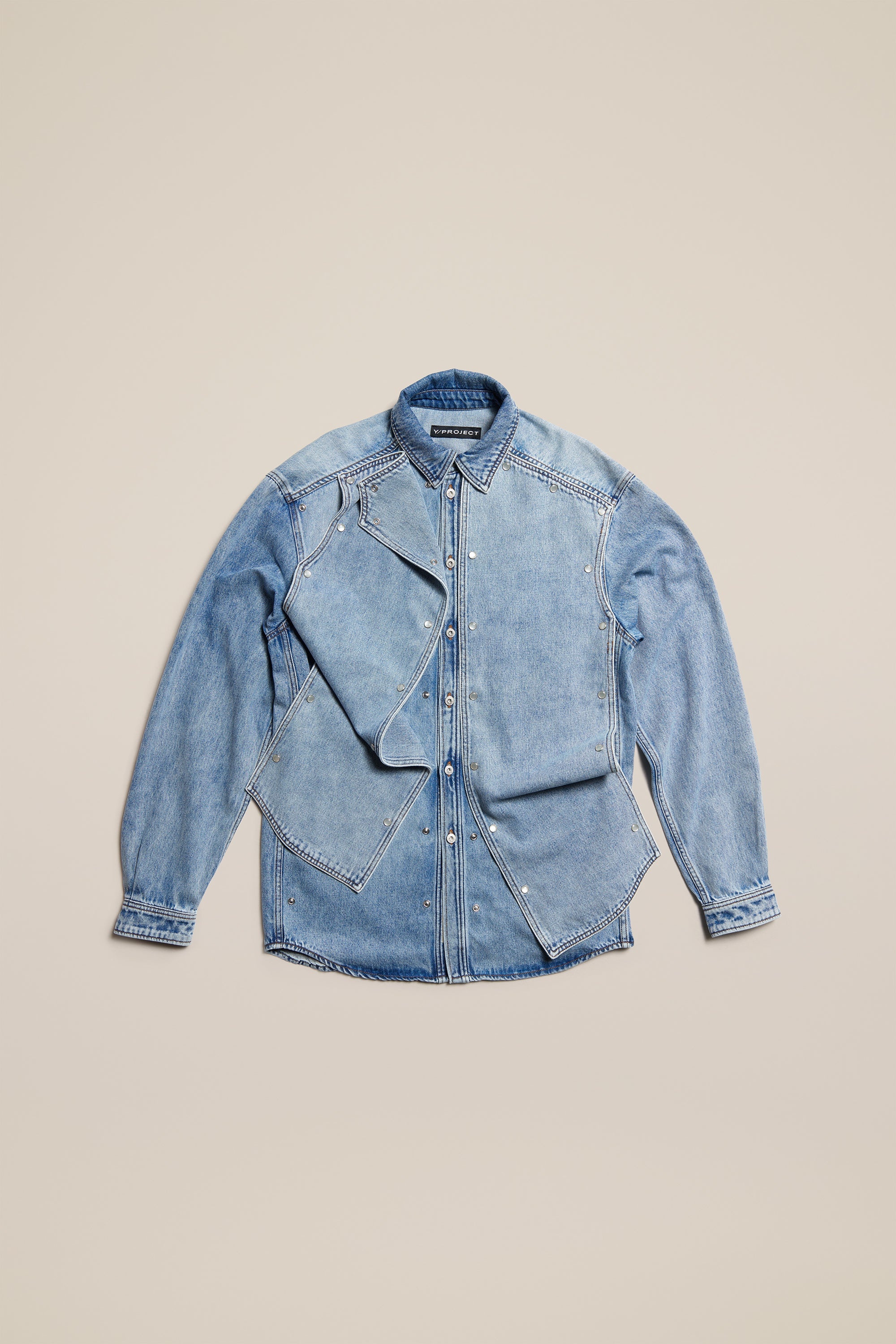 Y/Project Snap Panel Denim Shirt | REVERSIBLE